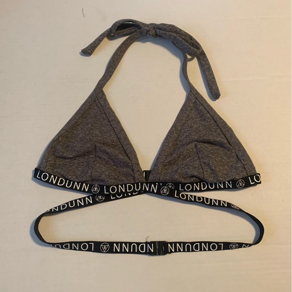 Missguided Gray Halter Body Strap Sports Bra - Picture 2 of 3